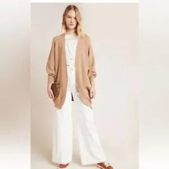 Anthropologie Tan Cardigan Sweater - Picture 2 of 12